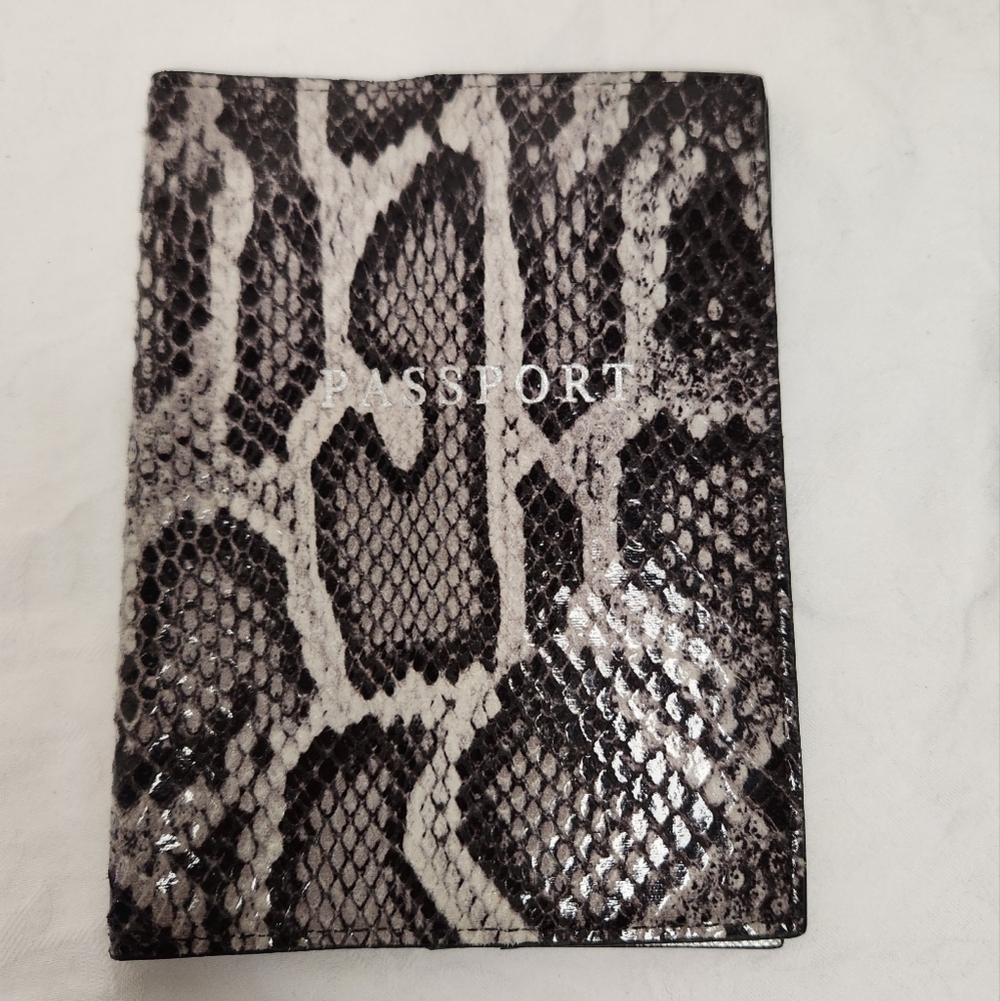 Python Leather Passport Holder